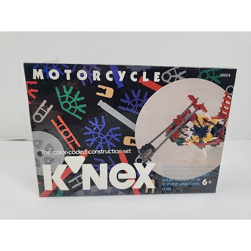 Vtg 1992 K'NEX Motorcycle Color Coded Building Set 10004 NEW Factory Sealed